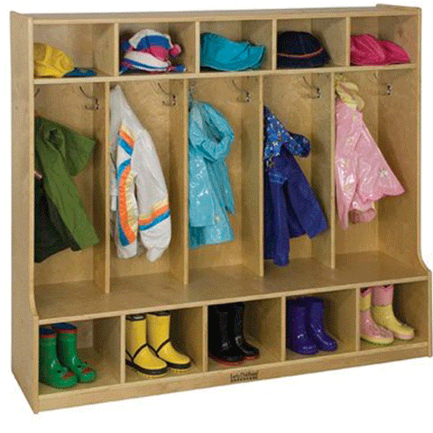 5 Section Birch Hardwood Lockers by ECR4Kids