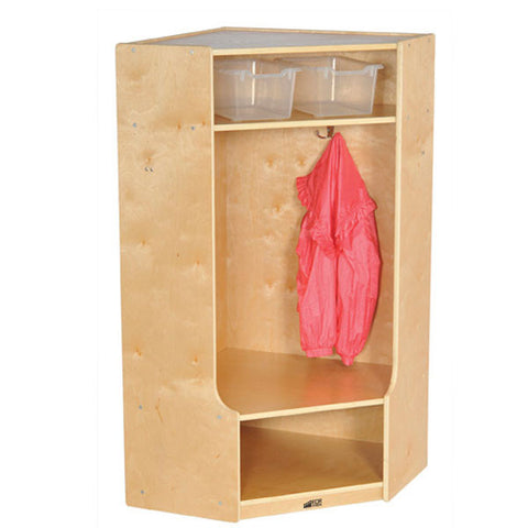 Birch Hardwood Locker - Corner Section