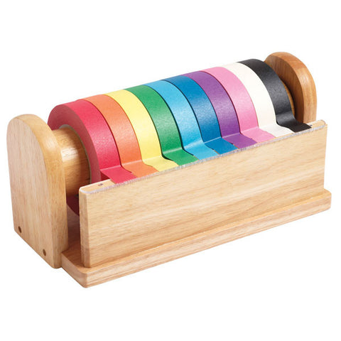 Hardwood Craft Tape Dispenser witih 10 Rolls of Craft Tape