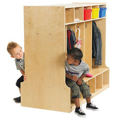 10 Section Birch Hardwood Locker