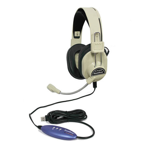 Hamilton Buhl Deluxe USB Headset w/ Gooseneck Microphone