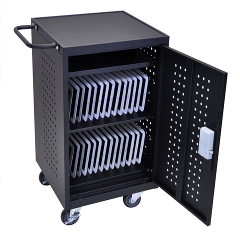 Luxor 30 Bay Laptop Charging Cart