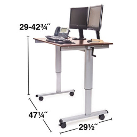 48" Crank Adjustable Stand Up Desk