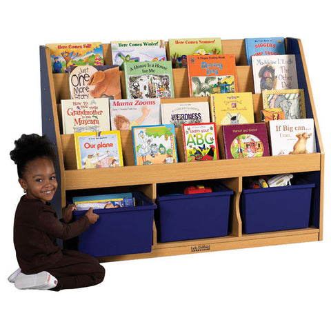 Colorful Essentials Book Display with Storage