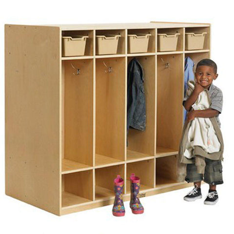10 Section Birch Lockers - Double Sided