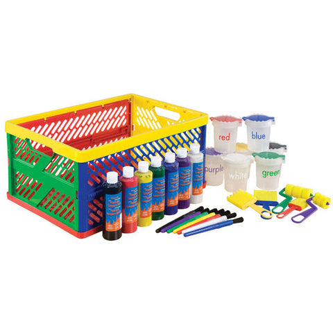 27 Piece Paint Set with Storage Crate