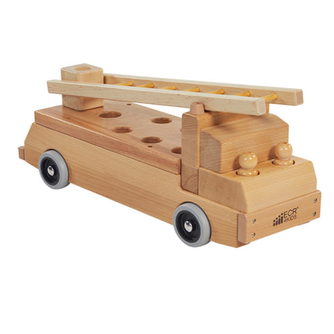 Preschool Wooden Fire Truck Toy