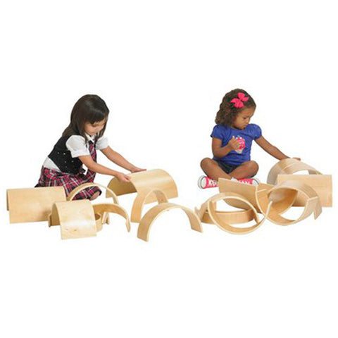 Wooden Tunnel & Arch Block Set for Preschoolers