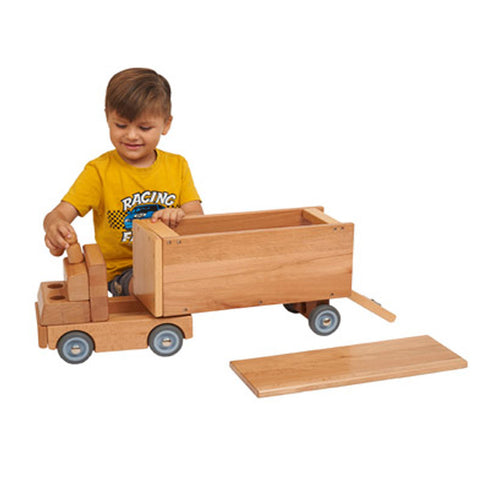 Wooden Big Rig Toy for Preschoolers